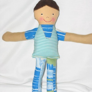 fiú baba textilbaba rongybaba, Játék & Sport, Baba & babaház, Baba, Patchwork, foltvarrás, Varrás, Meska