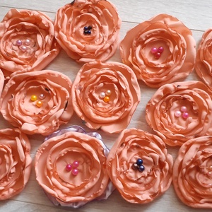 12 db textil virág Húsvéti  - ékszer - kitűző és bross - Meska.hu