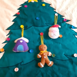 Karácsonyfa textilkép  - karácsony - adventi díszek - adventi naptár - Meska.hu