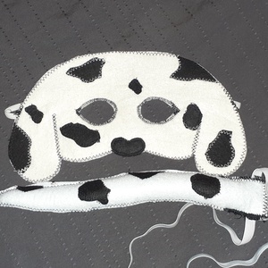 Dalmata kutyus álarc és farok filcből - ruha & divat - jelmez & álarc - álarc - Meska.hu