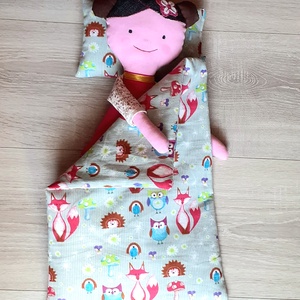 Játékbaba ágynemű babatakaró párnával, Játék & Sport, Baba & babaház, Öltöztethető baba, Patchwork, foltvarrás, Varrás, Meska