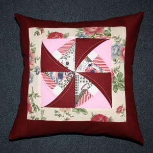 Színes szélforgó mintás patchwork párna RENDELÉSRE, Otthon & Életmód, Lakástextil, Párna & Párnahuzat, Varrás, Patchwork, foltvarrás, MESKA