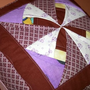 Színes szélforgó mintás patchwork párna RENDELÉSRE - otthon & életmód - lakástextil - párna & párnahuzat - Meska.hu