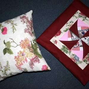 Színes szélforgó mintás patchwork párna RENDELÉSRE - otthon & életmód - lakástextil - párna & párnahuzat - Meska.hu
