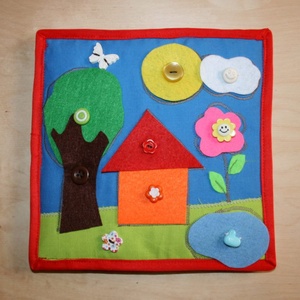 Forma gombolós -  textil foglalkoztató lap kétoldalas - Meska.hu