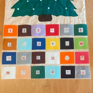 Adventi naptár textil karácsonyfa - karácsony - adventi díszek - adventi naptár - Meska.hu