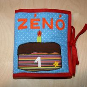 foglalkoztató textilkönyv 1. születésnapra - Meska.hu