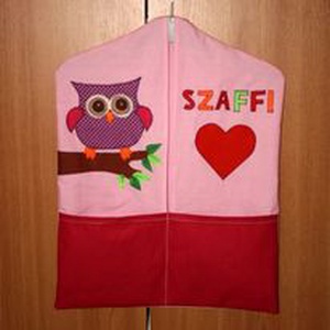 Egyedi  oviszsák szivecske jellel Bagollyal, Játék & Sport, Ovis felszerelés, Ovis zsák, Varrás, MESKA