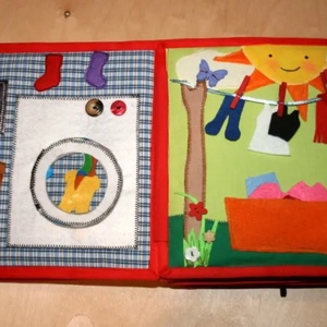 Nagymosás  -  textil foglalkoztató lap , Játék & Sport, Textilkönyv & Babakönyv, Varrás, Patchwork, foltvarrás, MESKA