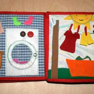 Nagymosás  -  textil foglalkoztató lap  - játék & sport - textilkönyv & babakönyv - Meska.hu