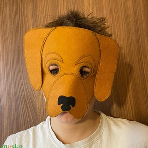 Vizsla kutyus álarc  filcből - ruha & divat - jelmez & álarc - álarc - Meska.hu