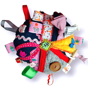 Színes birizga párnácska csörgő  - Meska.hu