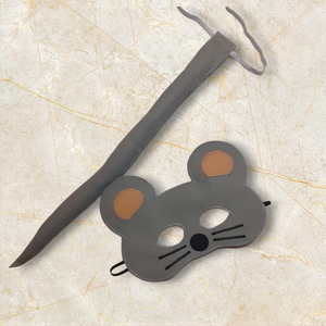 Egér álarc és farkinca filcből - ruha & divat - jelmez & álarc - álarc - Meska.hu