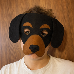Tacskó kutya álarc  filcből - Meska.hu