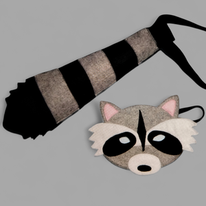 Mosómedve álarc és farok filcből, Ruha & Divat, Jelmez & Álarc, Álarc, Varrás, MESKA