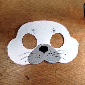 Fehér Fóka felnőtt álarc - Meska.hu