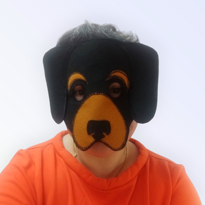 Tacskó kutyus álarc és farok filcből - ruha & divat - jelmez & álarc - álarc - Meska.hu