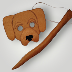 Vizsla kutyus álarc és farok filcből, Ruha & Divat, Jelmez & Álarc, Álarc, Varrás, MESKA