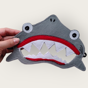 Cápa álarc filcből - ruha & divat - jelmez & álarc - álarc - Meska.hu