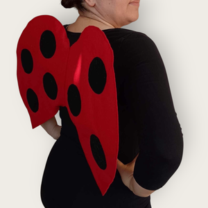 Felnőtt méretű Katicaszárny  filcből és csáp - ruha & divat - jelmez & álarc - jelmez - Meska.hu