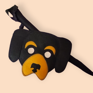 Tacskó kutyus álarc és farok filcből - ruha & divat - jelmez & álarc - álarc - Meska.hu