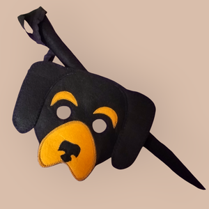 Tacskó kutyus álarc és farok filcből - Meska.hu