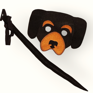 Tacskó kutyus álarc és farok filcből - ruha & divat - jelmez & álarc - álarc - Meska.hu