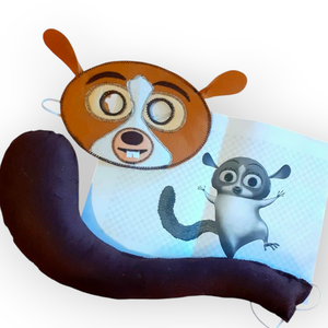 Madagaszkár Mókus jelmez álarc+farok - Meska.hu