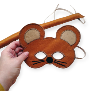 Jerry Egér álarc és farkinca filcből - ruha & divat - jelmez & álarc - álarc - Meska.hu