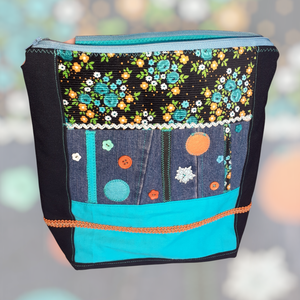 Díszes türkisz farmer utazó neszeszer, Táska & Tok, Neszesszer, Varrás, Patchwork, foltvarrás, MESKA