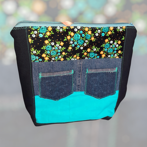 Díszes türkisz farmer utazó neszeszer - táska & tok - neszesszer - Meska.hu