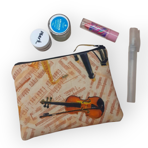  Hegedű és zongora mintás Kozmetikai táska, Táska & Tok, Pénztárca & Más tok, Kártyatartó & Irattartó, Varrás, MESKA