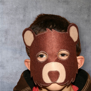 mackó álarc Filcből - ruha & divat - jelmez & álarc - álarc - Meska.hu