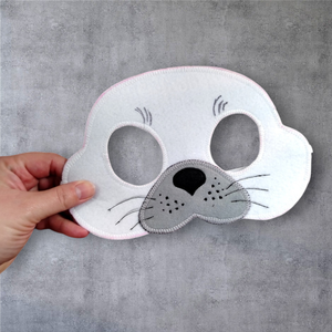 Fehér Fóka felnőtt álarc - ruha & divat - jelmez & álarc - jelmez - Meska.hu