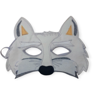 Fehér farkas álarc - Meska.hu