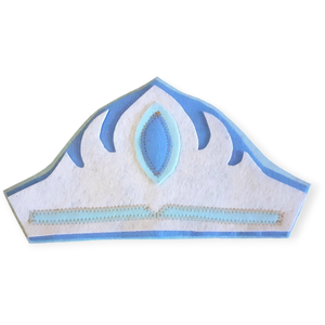 Jégvarázs Elsa korona, párta filcből - Meska.hu