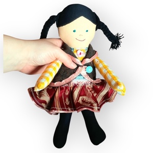 Tünde textilbaba rongybaba, Játék & Sport, Baba & babaház, Baba, Patchwork, foltvarrás, Varrás, MESKA