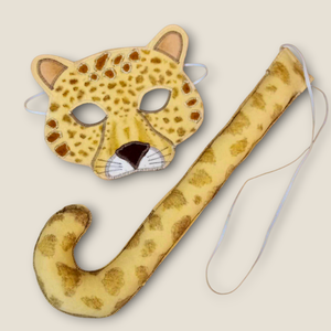 Gepárd álarc és farok  filcből - ruha & divat - jelmez & álarc - álarc - Meska.hu