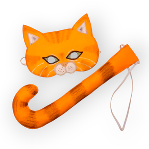 Csizmás kandúr álarc és farok  filcből - ruha & divat - jelmez & álarc - álarc - Meska.hu