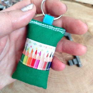  Textil kulcstartó, Táska & Tok, Kulcstartó & Táskadísz, Kulcstartó, Varrás, MESKA