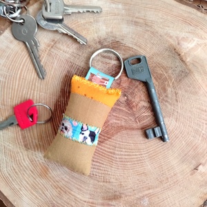  Textil kulcstartó, Táska & Tok, Kulcstartó & Táskadísz, Kulcstartó, Varrás, MESKA