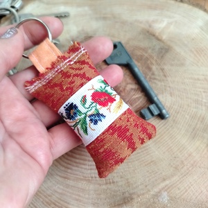  Textil kulcstartó, Táska & Tok, Kulcstartó & Táskadísz, Kulcstartó, Varrás, MESKA