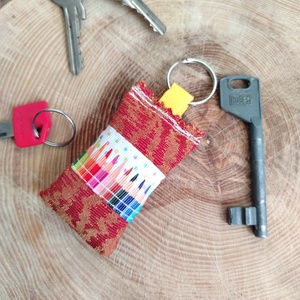  Textil kulcstartó, Táska & Tok, Kulcstartó & Táskadísz, Kulcstartó, Varrás, MESKA