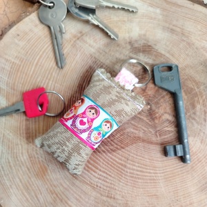  Textil kulcstartó, Táska & Tok, Kulcstartó & Táskadísz, Kulcstartó, Varrás, MESKA