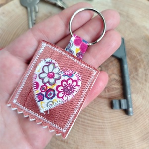  Textil kulcstartó, Táska & Tok, Kulcstartó & Táskadísz, Kulcstartó, Varrás, MESKA