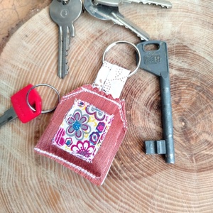  Textil kulcstartó, Táska & Tok, Kulcstartó & Táskadísz, Kulcstartó, Varrás, MESKA