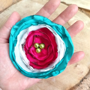 virág kitűző, Ékszer, Kitűző és Bross, Kitűző, Ékszerkészítés, MESKA