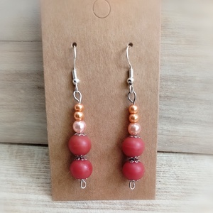 Gyöngyös kézműves fülbevaló - ékszer - fülbevaló - lógó fülbevaló - Meska.hu