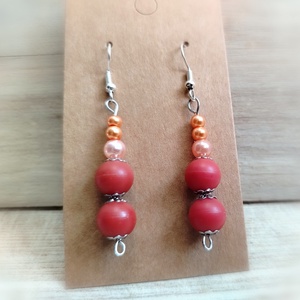 Gyöngyös kézműves fülbevaló - ékszer - fülbevaló - lógó fülbevaló - Meska.hu