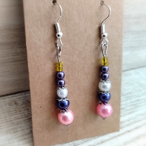 Gyöngyös kézműves fülbevaló - Meska.hu